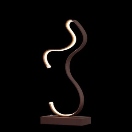 Minar Work Your Way (Brown, Dimmable LED with Remote Control) Table Lamp
