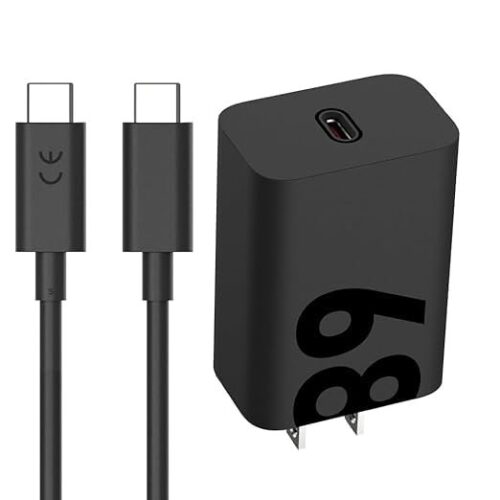 Motorola 68W Gan Turbo Power Fast C-Type Charger for Motorola Edge 60 Fusion/Edge 50 Fusion/Edge 50 Ultra/50 Pro/Razr 50 Ultra/Moto G45/G54/G64/Moto E40/Moto G35 & Support Other USB C Device- Black