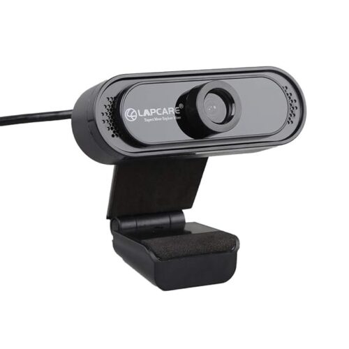 Lapcare Lapcam HD 720M P, Noise Isolated Microphone with Computer HD stremaing Web cam for Desktop & Laptop with mic with Wide Angle Lens & Large Sensor for Superior Low Light, Optical (Black)