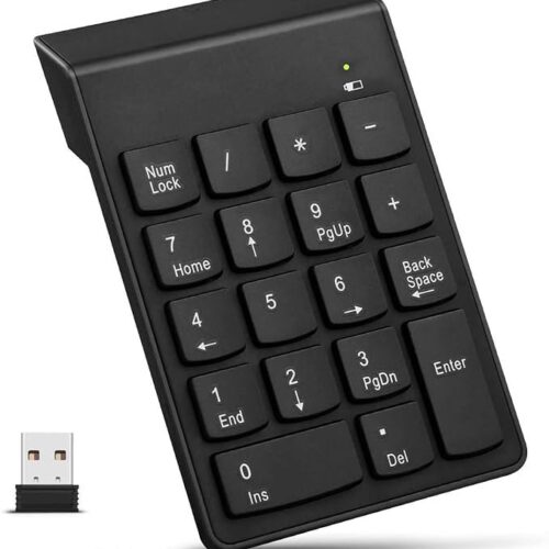 Wireless Numeric Keypad Slim Mini Number Pad Keyboard 18 Keys Numpad for Laptop PC Notebook Desktop