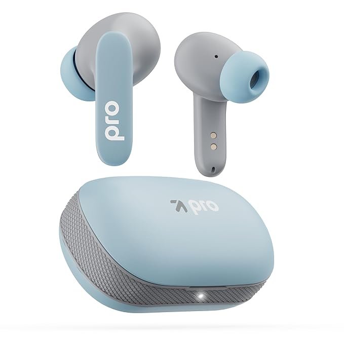 Boult GOBOULT (Formerly Z20 Pro Made in India Ear Buds Wireless 60H Playtime, 4 Mics Calling, 45ms Low Latency Gaming, 13mm Bass Driver Earbuds Buds TWS Bluetooth Wireless Earphones(Powder Blue)