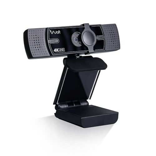 AIWaft 4K UHD Webcam |12MP CMOS Sensor, AI Auto-Focus, ePTZ, Dual Omni Mics, 60FPS |Plug & Play USB 2.0 |Compatible with Windows, Mac & Android |Ultra HD Streaming for Zoom, YouTube, Gaming & Meetings