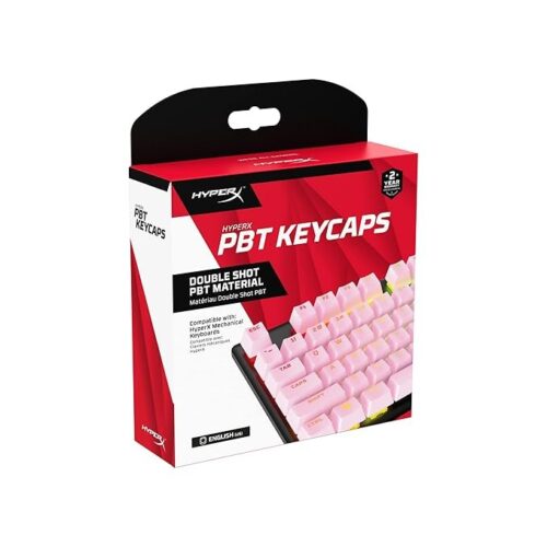 HyperX PBT Keycaps – Full Key Set, Double Shot PBT Material, (Layout), (Keys), Pink