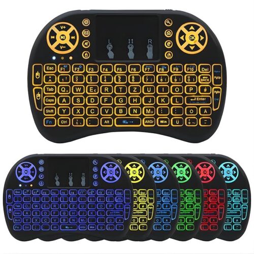 Mini Wireless Keyboard with Touchpad (92 Keys), Backlit 2.4G & Bluetooth Portable Remote Control for Smart TV, Fire TV Stick, Android TV Box, PC, Laptop, Windows, Mac, Tablet & Smartphone