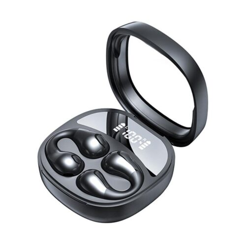 NNEDSZ Smart Digital Display Bluetooth Earphones With Transparent Capsule Design